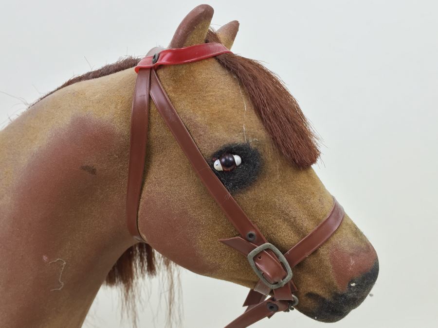 Large Toy Horse With Rollers On Hoofs Note That One Leg Has Been Repaired [Photo 16]