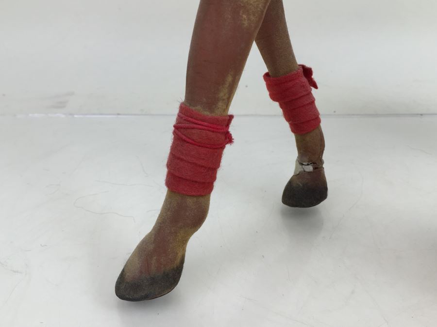 Large Toy Horse With Rollers On Hoofs Note That One Leg Has Been Repaired [Photo 9]