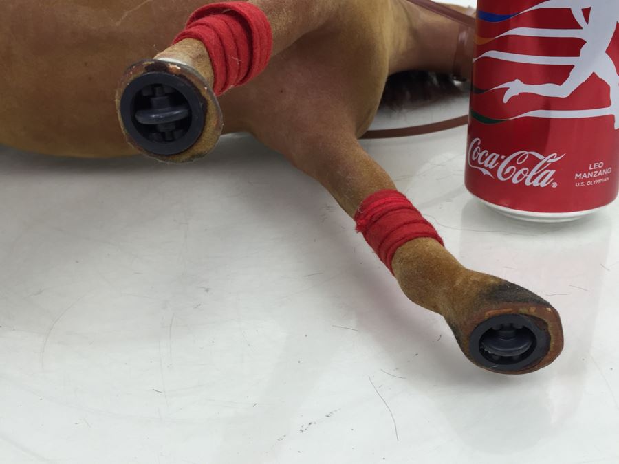 Large Toy Horse With Rollers On Hoofs Note That One Leg Has Been Repaired [Photo 21]