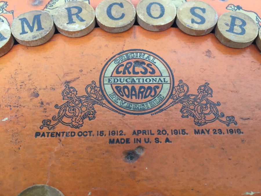 Vintage Original Cress Boards Educational Reversible Patent Date 1916 With Movable Letters [Photo 3]