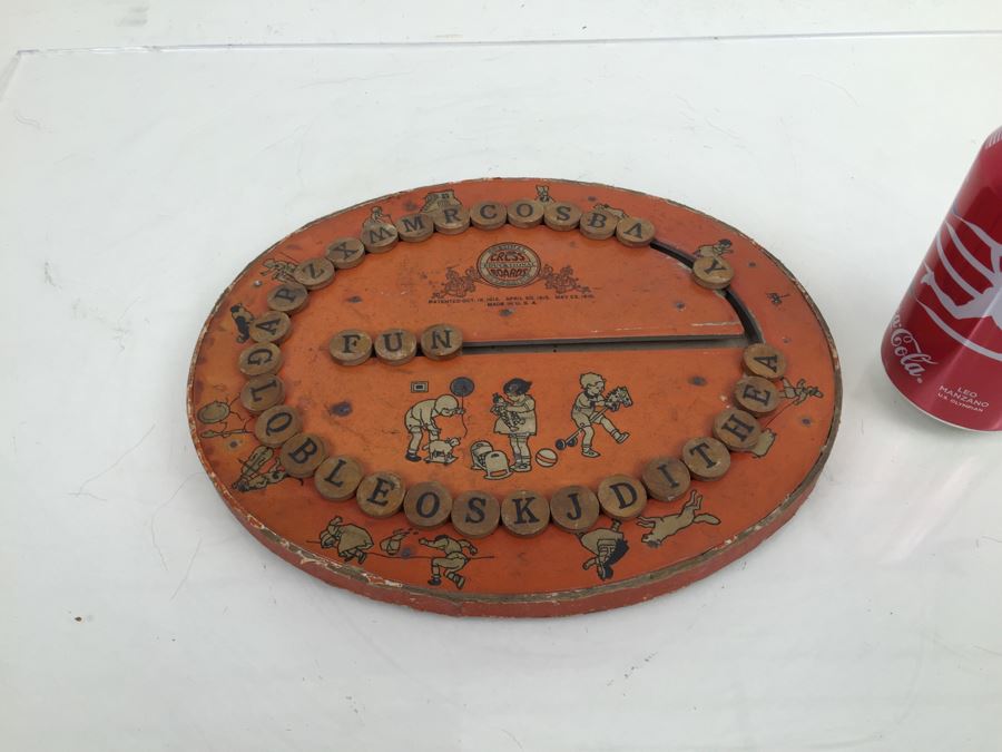 Vintage Original Cress Boards Educational Reversible Patent Date 1916 With Movable Letters [Photo 1]