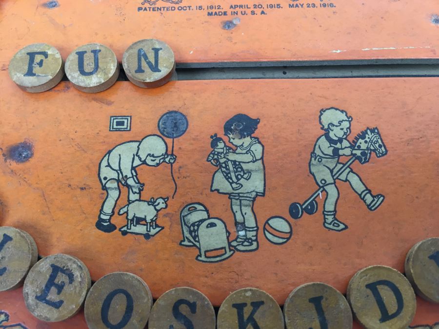 Vintage Original Cress Boards Educational Reversible Patent Date 1916 With Movable Letters [Photo 5]