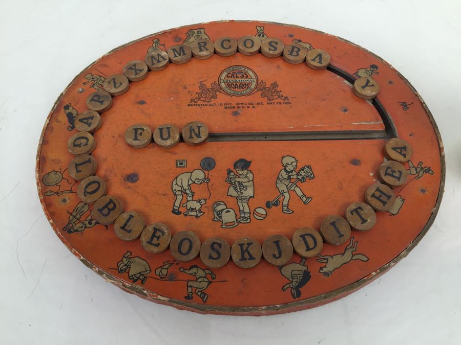 Vintage Original Cress Boards Educational Reversible Patent Date 1916 With Movable Letters [Photo 4]