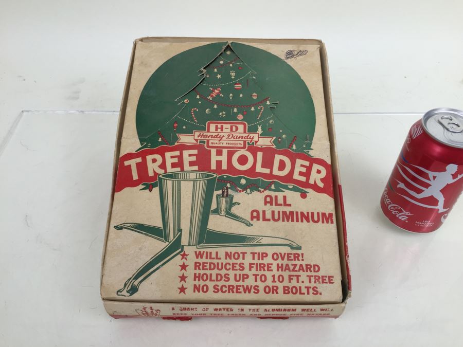 Vintage H-D Handy Dandy All Aluminum Tree Holder With Original Box [Photo 4]