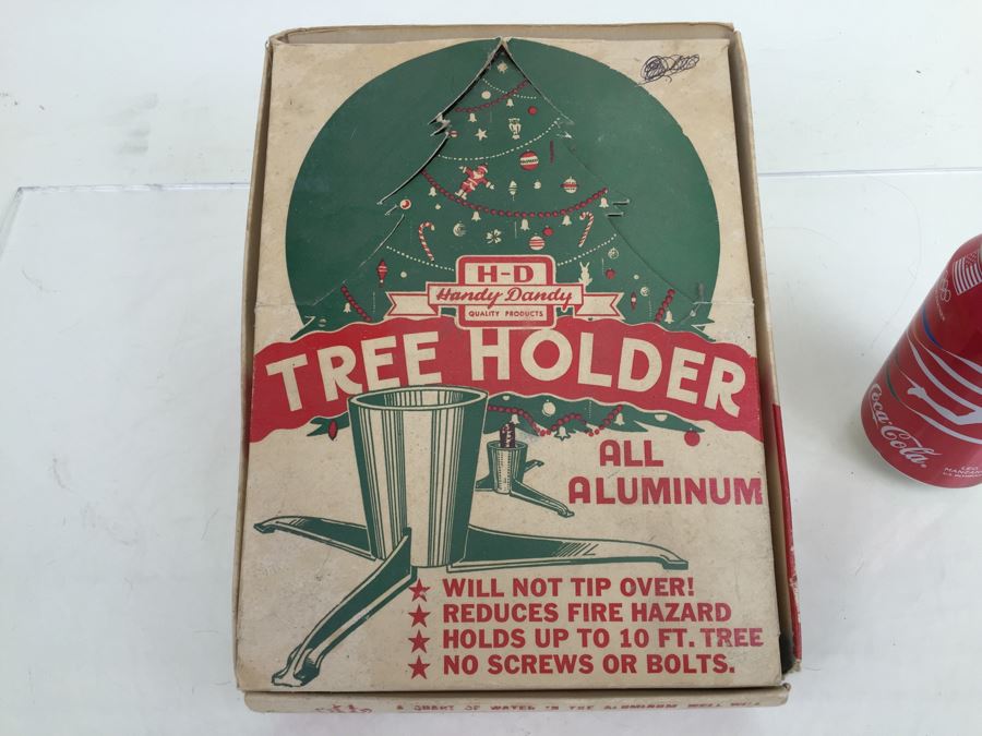 Vintage H-D Handy Dandy All Aluminum Tree Holder With Original Box [Photo 5]