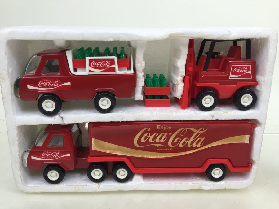 Vintage 1979 BUDDY L Coca-Cola Truck Delivery Truck Forklift Toy Set [Photo 4]
