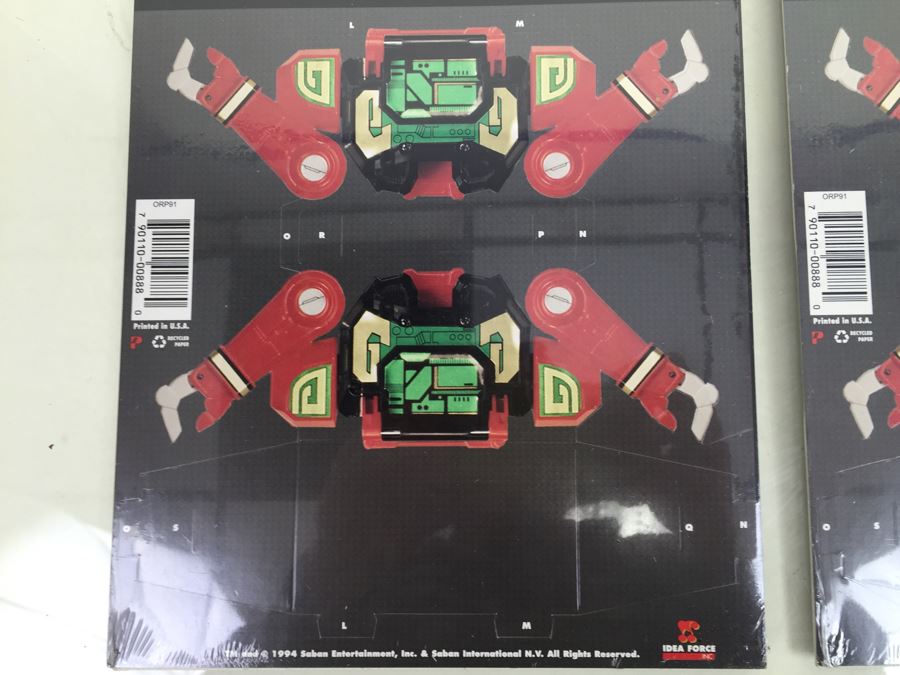 (6) Mighty Morphin Power Rangers Origami Paper Art 'White Tiger Zord', 'Tor The Shuttle Zord', And 'Red Dragon Zord' Vintage 1994 [Photo 14]