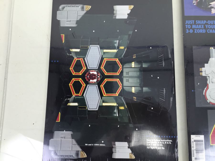(6) Mighty Morphin Power Rangers Origami Paper Art 'White Tiger Zord', 'Tor The Shuttle Zord', And 'Red Dragon Zord' Vintage 1994 [Photo 13]