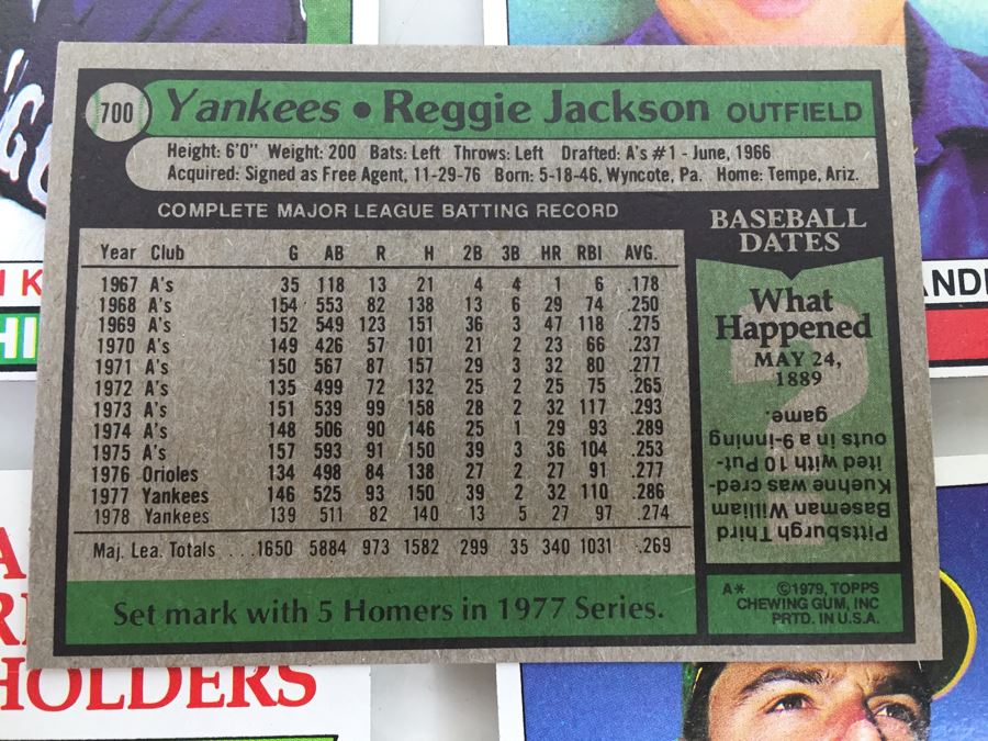 Collection Of 1979 Topps Baseball Cards 'Willie Stargell' 'Reggie Jackson' Cards Appear Mint Rarely Handled [Photo 12]