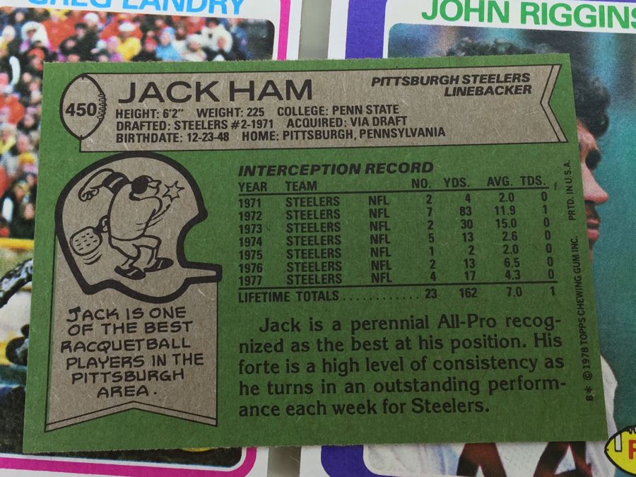 Collection Of 1978 Topps Football Cards 'Ray Guy' 'Cowboys Leaders (Tony Dorsett)' Appear Mint Rarely Handled [Photo 17]