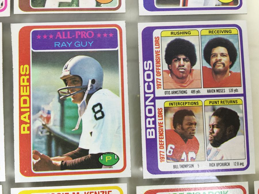 Collection Of 1978 Topps Football Cards 'Ray Guy' 'Cowboys Leaders (Tony Dorsett)' Appear Mint Rarely Handled [Photo 6]