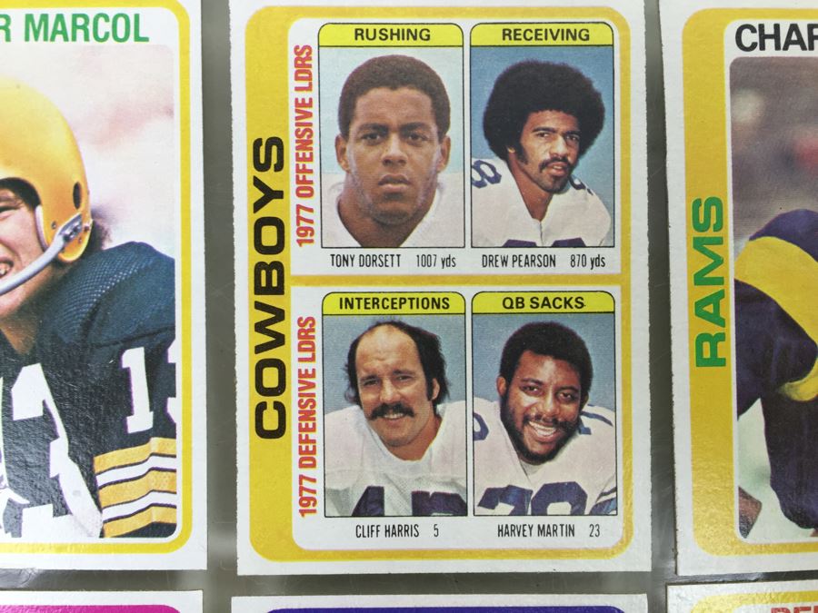 Collection Of 1978 Topps Football Cards 'Ray Guy' 'Cowboys Leaders (Tony Dorsett)' Appear Mint Rarely Handled [Photo 8]