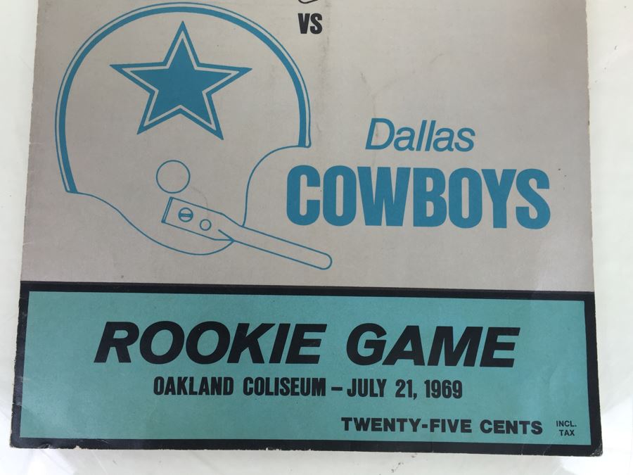 Oakland RAIDERS vs Dallas COWBOYS ROOKIE GAME July 21, 1969 Official Program 'Roger Staubach' 'John Madden' 'Ken Stabler' [Photo 5]