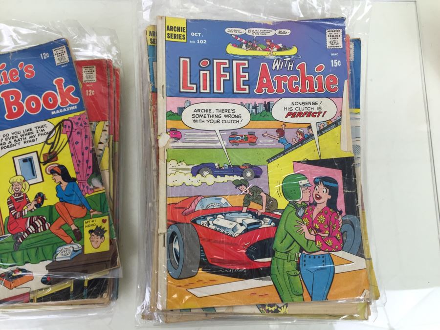 Stack Of Archie Series Comic Books Josie, PEP, Archie's Joke Book, Life With Archie - Condition Of Covers Is Poor [Photo 13]