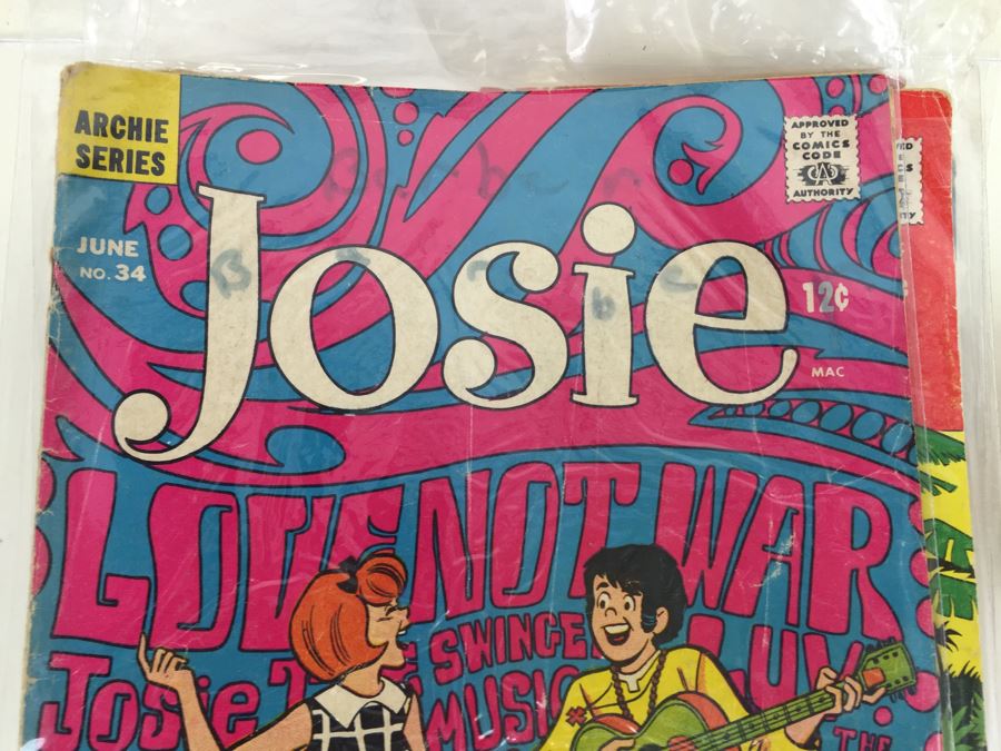 Stack Of Archie Series Comic Books Josie, PEP, Archie's Joke Book, Life With Archie - Condition Of Covers Is Poor [Photo 5]