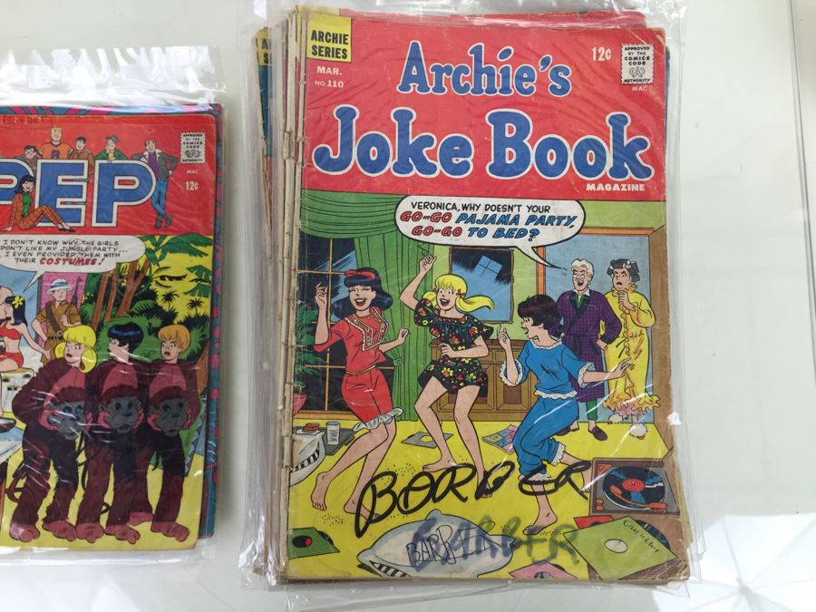 Stack Of Archie Series Comic Books Josie, PEP, Archie's Joke Book, Life With Archie - Condition Of Covers Is Poor [Photo 9]