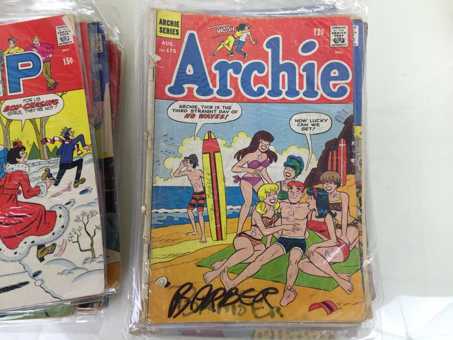 Stack Of Archie Series Comic Books Josie, PEP, Archie's Joke Book, Life With Archie - Condition Of Covers Is Poor [Photo 17]