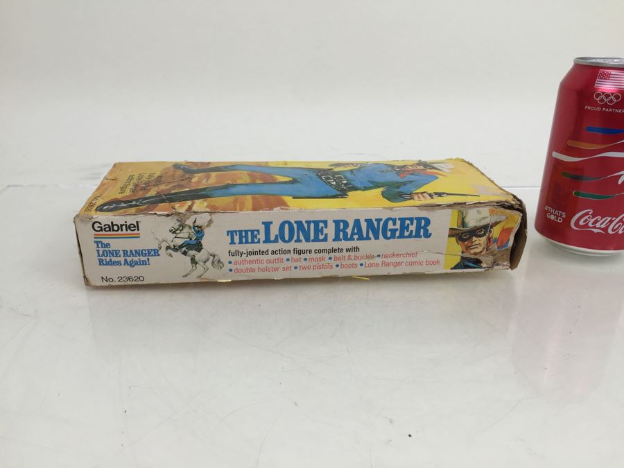 Fully Jointed Lone Ranger Action Figure With Lone Ranger Comic Book Gabrie 23620 Sealed In Damaged Box Vintage 1975 [Photo 7]