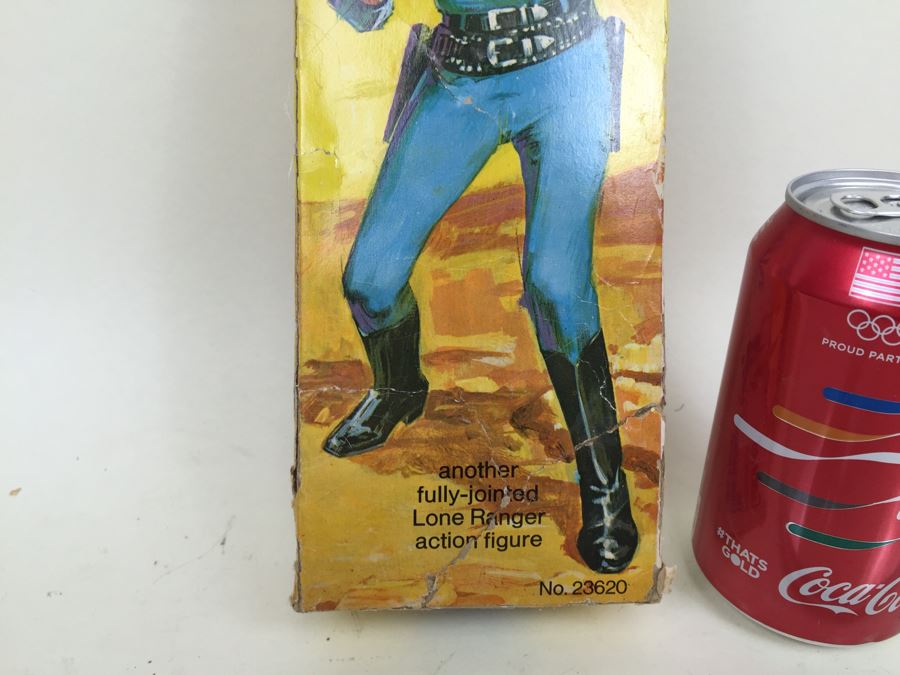 Fully Jointed Lone Ranger Action Figure With Lone Ranger Comic Book Gabrie 23620 Sealed In Damaged Box Vintage 1975 [Photo 5]