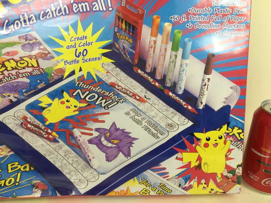 Pokemon Activity Adventure Desk RoseArt New In Box Sealed Vintage 1999 [Photo 8]