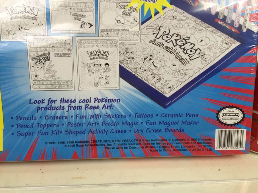 Pokemon Activity Adventure Desk RoseArt New In Box Sealed Vintage 1999 [Photo 13]
