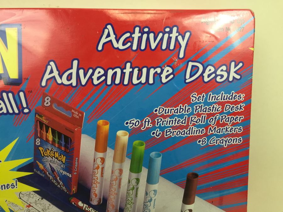 Pokemon Activity Adventure Desk RoseArt New In Box Sealed Vintage 1999 [Photo 7]