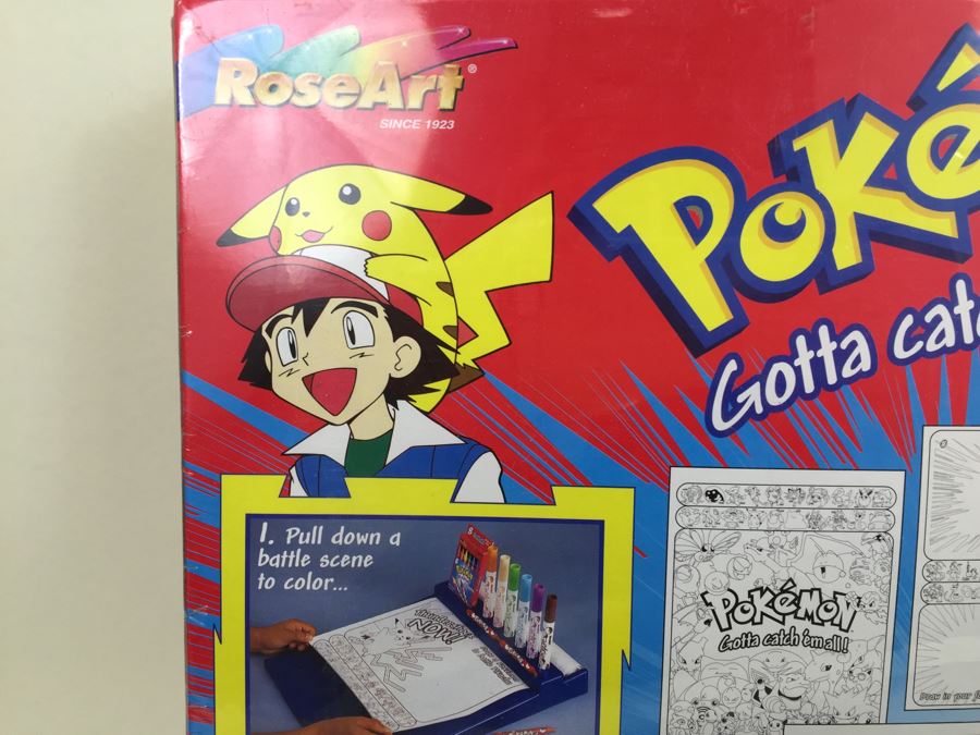 Pokemon Activity Adventure Desk RoseArt New In Box Sealed Vintage 1999 [Photo 10]
