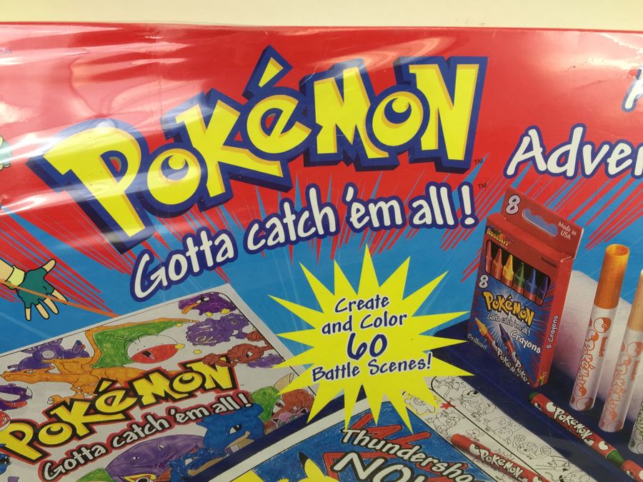 Pokemon Activity Adventure Desk RoseArt New In Box Sealed Vintage 1999 [Photo 6]