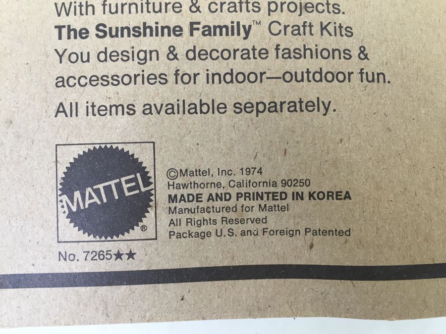 Pair Of The Sunshine Family Kitchen Craft Kits + The Sunshine Family Dress-Up Kits Mattel 7792 7265 New In Packaging Vintage 1974 1975 [Photo 22]