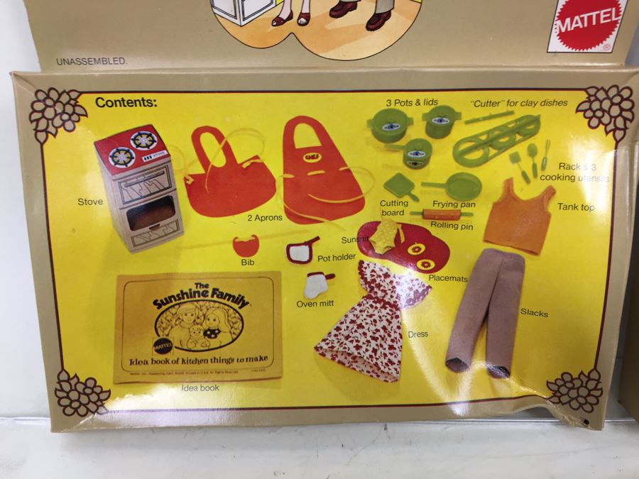 Pair Of The Sunshine Family Kitchen Craft Kits + The Sunshine Family Dress-Up Kits Mattel 7792 7265 New In Packaging Vintage 1974 1975 [Photo 5]