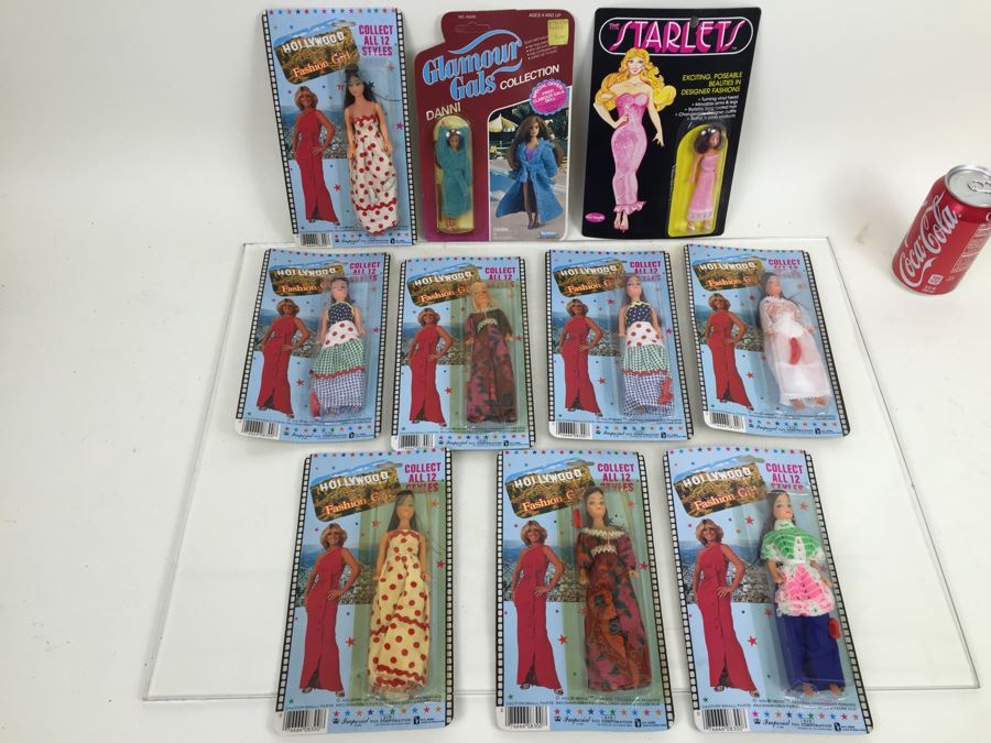 Collection Of Hollywood Fashion Girls Dolls Glamour Gals The Starlets Imperial Toy Corporation Kenner New On Card Vintage 1981 1982 [Photo 1]