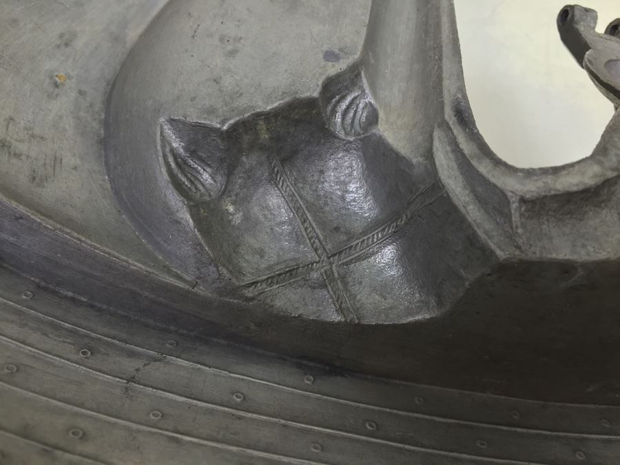 Large Vintage Pewter Ice Cream Mold Of Ship Marked CC [Photo 15]