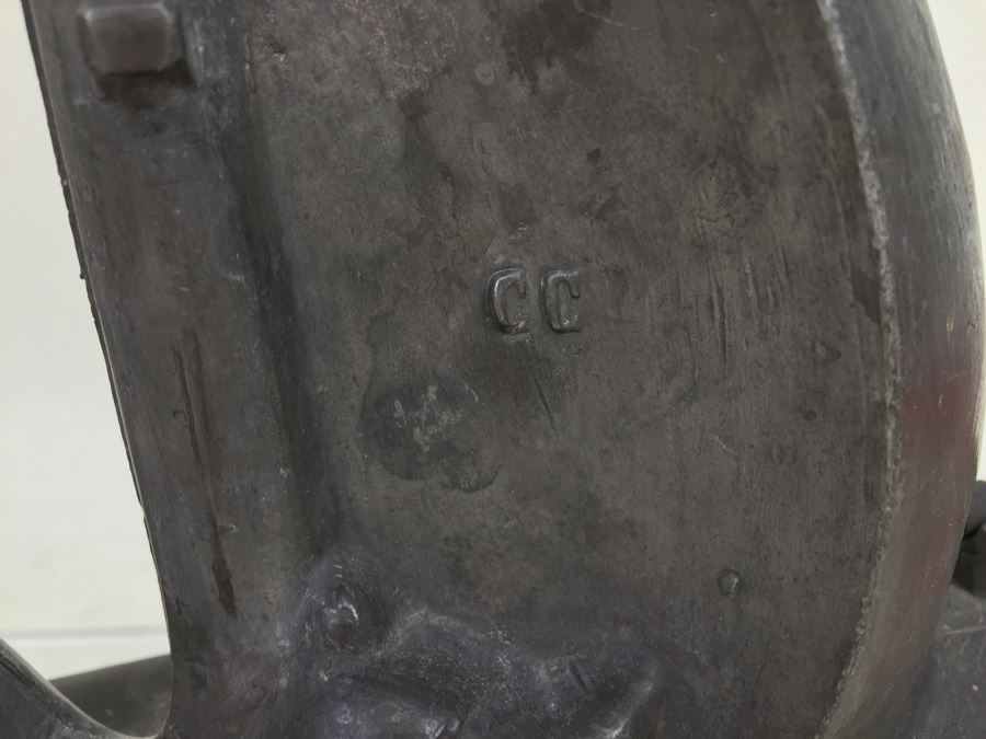 Large Vintage Pewter Ice Cream Mold Of Ship Marked CC [Photo 7]