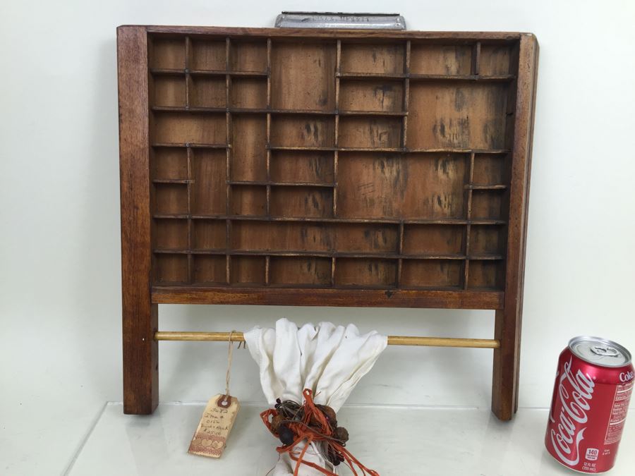 Vintage Printer Tray Converted To Towel Rack [Photo 4]