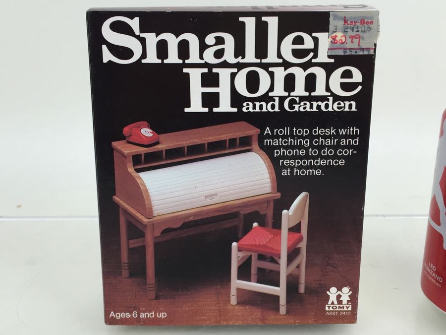 Smaller Homes And Garden Roll Top Desk With Chair And Phone TOMY 2410 New In Box Vintage [Photo 4]