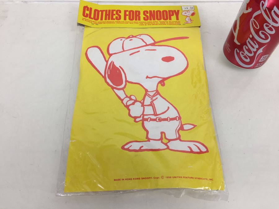 Vintage Clothes For SNOOPY Plush Dog Baseball Uniform Outfit New In Packaging