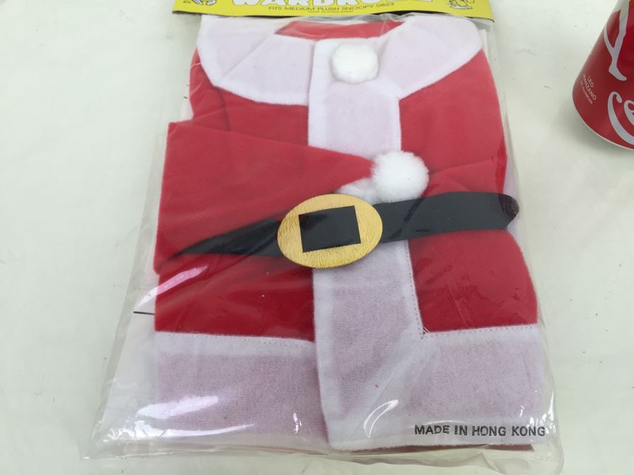 Vintage Clothes For SNOOPY Plush Dog Santa Claus Outfit New In Packaging [Photo 7]