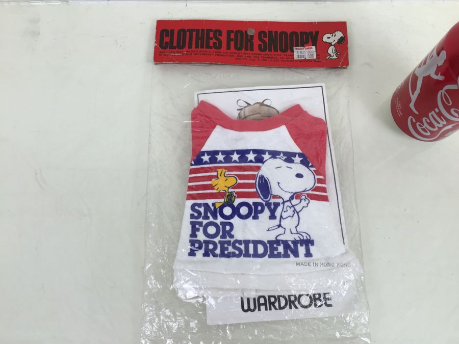 Vintage Clothes For SNOOPY Plush Dog SNOOPY For President Shirt Outfit New In Packaging [Photo 2]