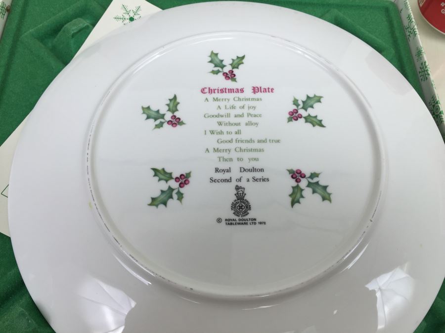 (9) Vintage Royal Doulton Tableware Collectible Christmas Plates With Original Boxes 1977-1982 [Photo 10]