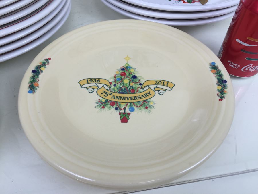 Set Of Homer Laughlin China Co Fiesta Christmas Plates