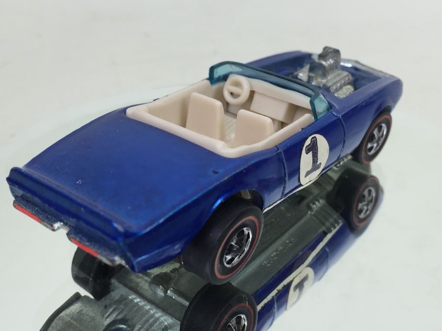 HOT WHEELS Redline 'Light-My-Bird' Blue Vintage 1969 Mattel Hong Kong [Photo 7]