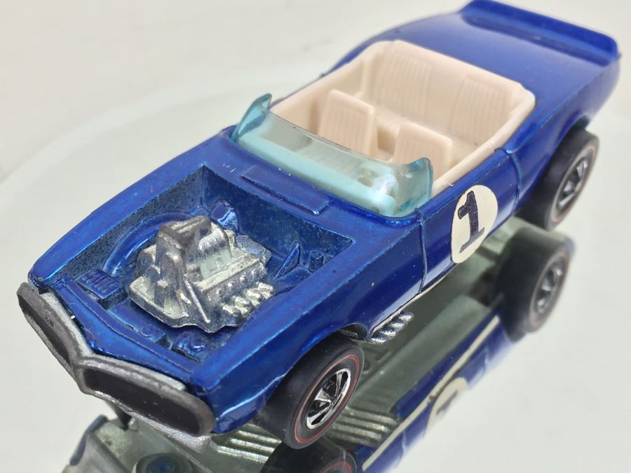 HOT WHEELS Redline 'Light-My-Bird' Blue Vintage 1969 Mattel Hong Kong [Photo 4]