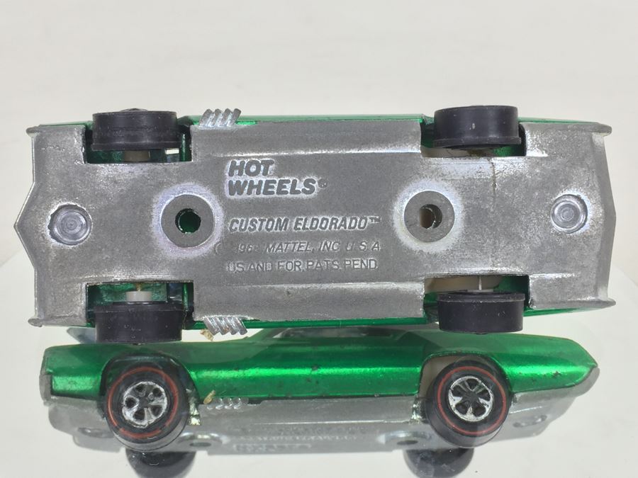 HOT WHEELS Redline 'Custom El Dorado' Green Vintage 1968 Mattel USA [Photo 9]