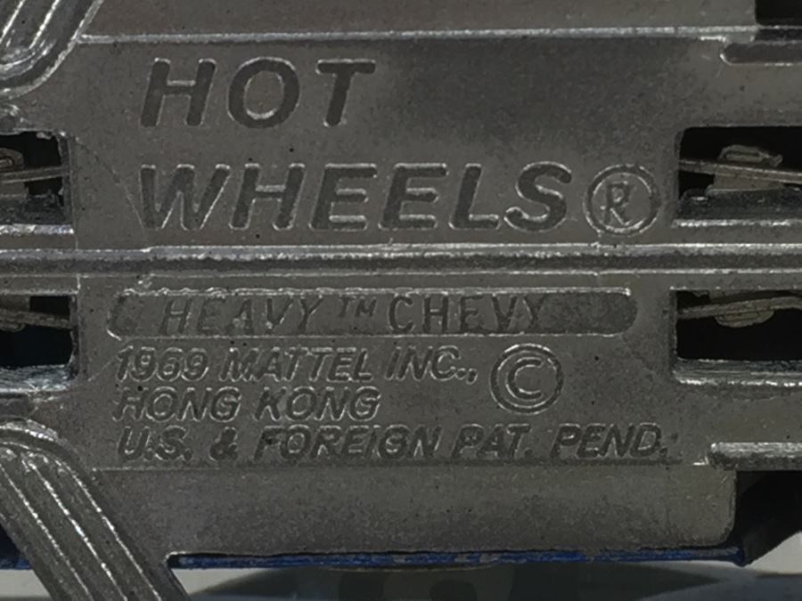 HOT WHEELS Redline 'Heavy Chevy' Blue Vintage 1969 Mattel Hong Kong [Photo 3]