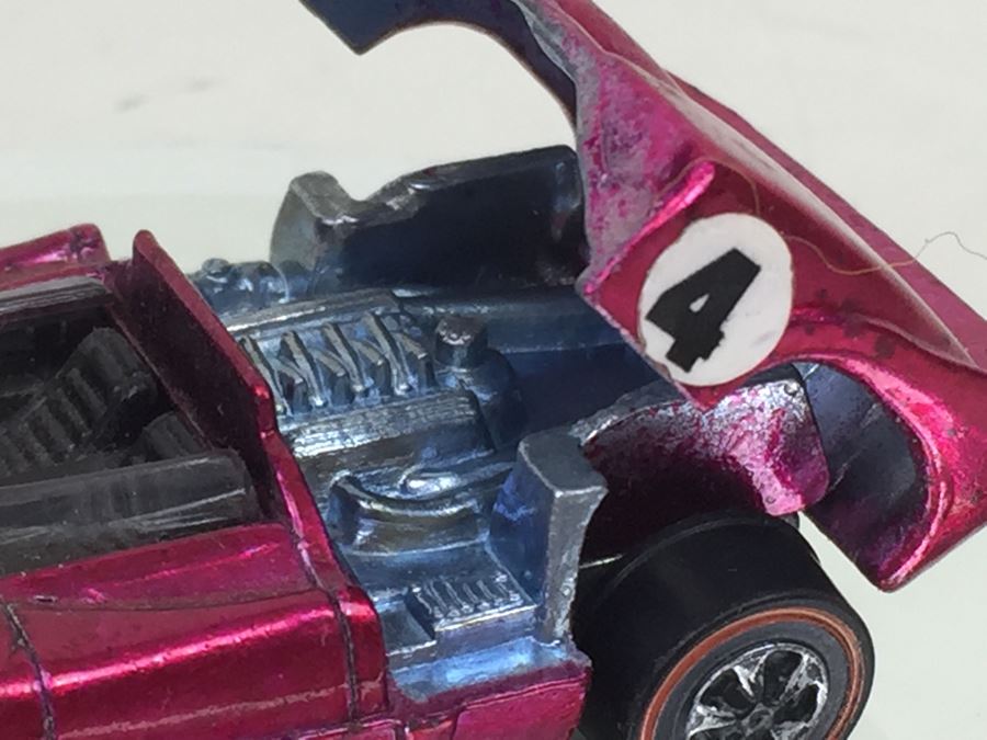 HOT WHEELS Redline 'McLaren M6A' Hot Pink Vintage 1968 Mattel USA [Photo 7]