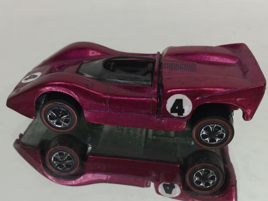 HOT WHEELS Redline 'McLaren M6A' Hot Pink Vintage 1968 Mattel USA [Photo 10]