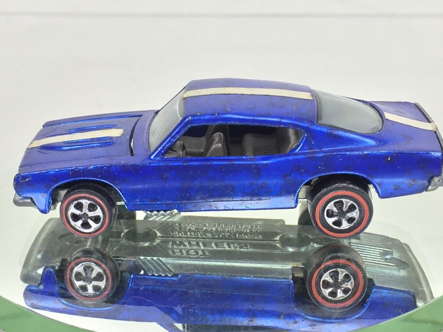 HOT WHEELS Redline 'Custom Barracuda' Blue Vintage 1967 Mattel USA [Photo 7]