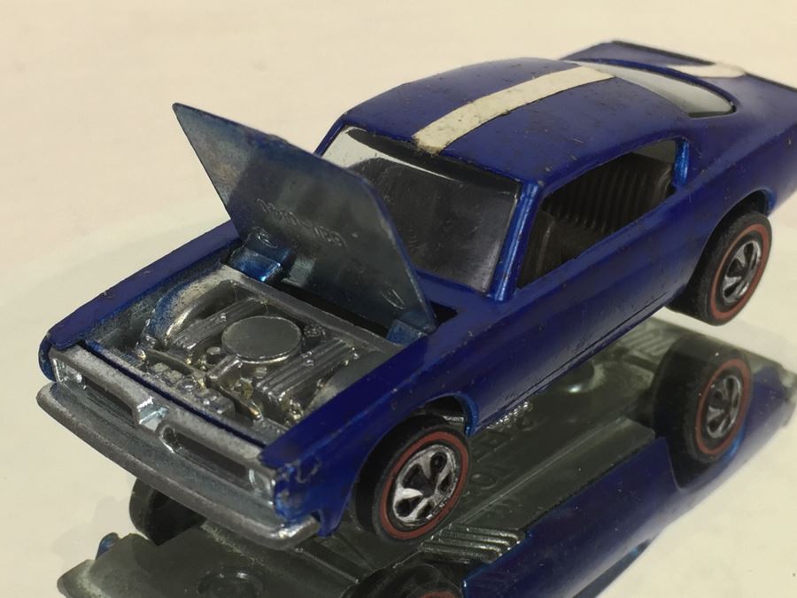 HOT WHEELS Redline 'Custom Barracuda' Blue Vintage 1967 Mattel USA [Photo 6]
