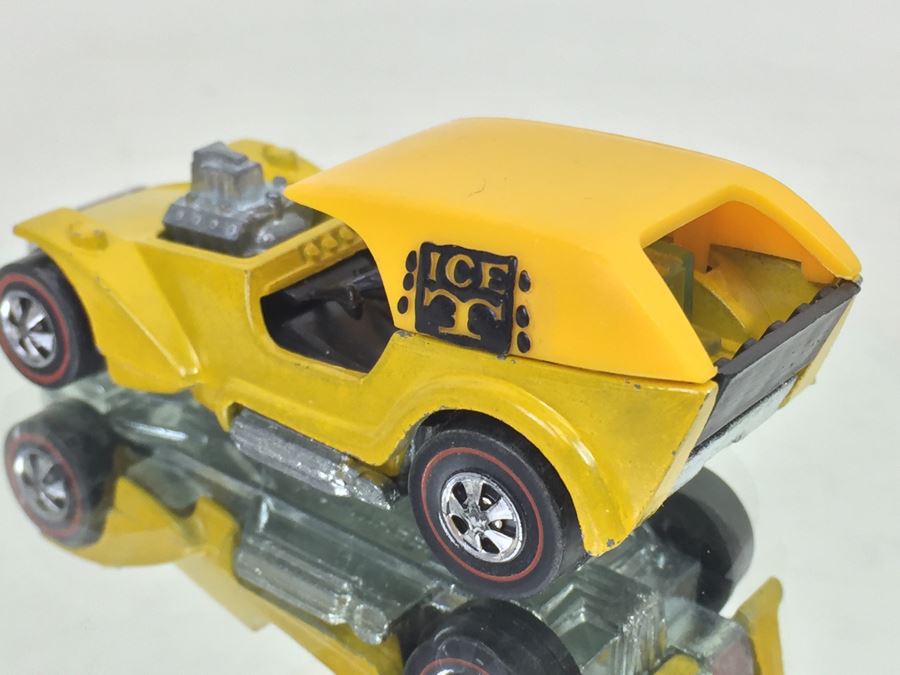 HOT WHEELS Redline 'ICE T' Yellow Vintage 1969 Mattel Hong Kong [Photo 9]