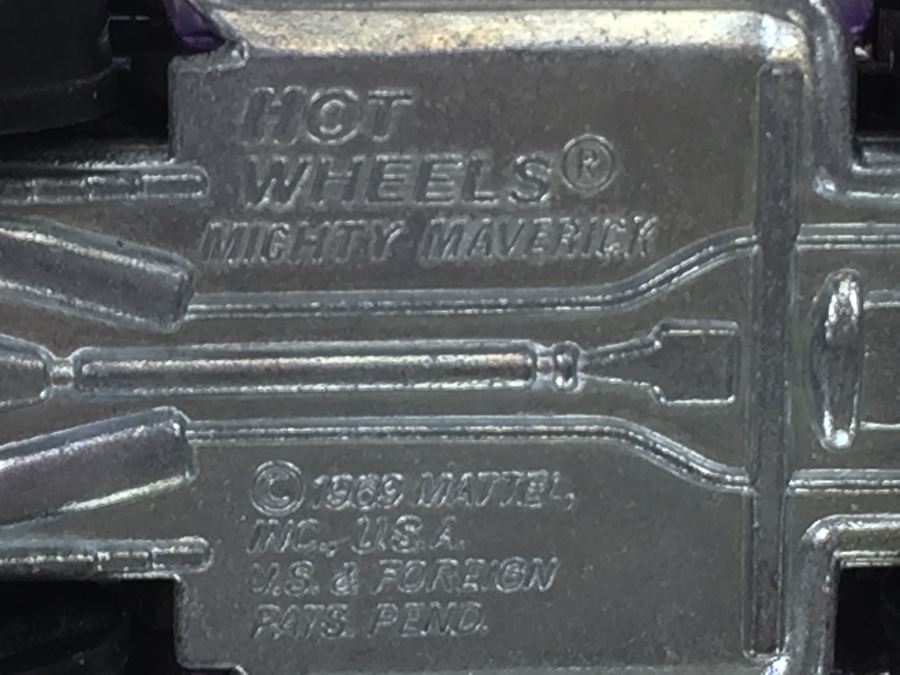 HOT WHEELS Redline 'Mighty Maverick' Purple Vintage 1969 Mattel USA [Photo 3]